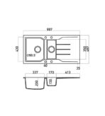 ΝΕΡΟΧΥΤΗΣ ΕΝΘΕΤΟΣ SANITEC ULTRA GRANITE 802 100X50