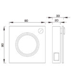ΣΠΟΤ ΕΞΩΤΕΡΙΚΟ ΤΕΤΡΑΓΩΝΟ FORMA E FUNZIONE ΜΕ ΤΖΑΜΙ & ΔΙΑΚΟΠΤΗ