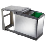 ΣΥΡΟΜΕΝΟ ΔΙΠΛΟ ΔΟΧΕΙΟ ΑΠΟΡΡΙΜΑΤΩΝ ELLETIPI 26lt ΠΛΑΣΤΙΚΟ ΙΝΟΧ