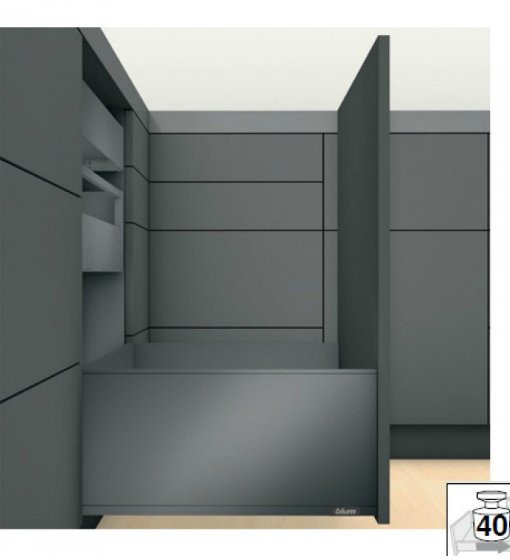 ΣΥΡΤΑΡΙ ΜΕ ΦΡΕΝΟ LEGRABOX BLUM F 240X500MM ΑΝΘΡΑΚΙ 40KG