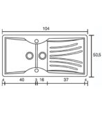 ΝΕΡΟΧΥΤΗΣ ΕΝΘΕΤΟΣ SANITEC CLASSIC 329 104X51