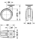 ΡΟΔΑ POLIPLAST ART.1003 Φ-75ΜΜ ΠΕΡΙΣΤΡΕΦΟΜΕΝΗ ΔΙΑΚΟΣΜΗΤΙΚΗ ΓΚΡΙ