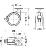 ΡΟΔΑ POLIPLAST ART.1003 Φ-75ΜΜ ΠΕΡΙΣΤΡΕΦΟΜΕΝΗ ΔΙΑΚΟΣΜΗΤΙΚΗ ΓΚΡΙ