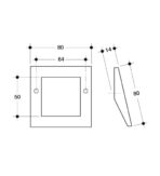 ΠΟΜΟΛΟ ΤΕΤΡΑΓΩΝΟ POLIPLAST 80Χ50ΜΜ 64ΜΜ