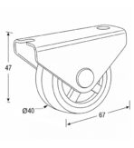 ΡΟΔΑ ΒΙΟΜΗΧΑΝΙΚΟΥ ΤΥΠΟΥ ΣΤΑΘΕΡΗ FINETTO ΓΚΡΙ - Image 2