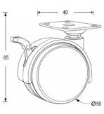 ΡΟΔΑ ΠΕΡΙΣΤΡΕΦΟΜΕΝΗ FINETTO ΜΑΥΡΗ Φ-50ΜΜ ΥΨΟΣ:65ΜΜ 25KG - Image 6