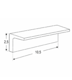 ΛΑΒΗ IBYP ΤΕΤΡΑΓΩΝΗ ART.1819 96MM ΑΛΟΥΜΙΝΙΟΥ - Image 2