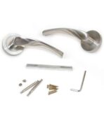 ΠΟΜΟΛΟ ΠΟΡΤΑΣ ΜΕ ΡΟΖΕΤΑ FINETTO ΑRT.801156 127X50MM INOX ΣΑΤΙΝΕ