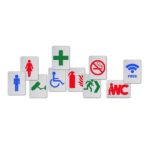 ΠΙΝΑΚΙΔΕΣ ΣΗΜΑΝΣΗΣ ΧΩΡΩΝ 8CM ΑΝΟΞΕΙΔΩΤΕΣ METALOR