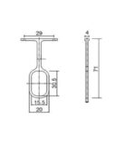 ΣΤΗΡΙΓΜΑ ΟΡΟΦΗΣ ΣΩΛΗΝΑΣ ΟΒΑΛ MANART ΧΡΩΜΙΟ