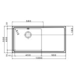 ΝΕΡΟΧΥΤΗΣ ΤΕΤΡΑΓΩΝΟΣ ASIL 184AS 100Χ51Χ23CM ΣΑΤΙΝΕ