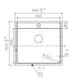 ΝΕΡΟΧΥΤΗΣ ΤΕΤΡΑΓΩΝΟΣ ASIL 383AS 54Χ50Χ20CM ΣΑΤΙΝΕ