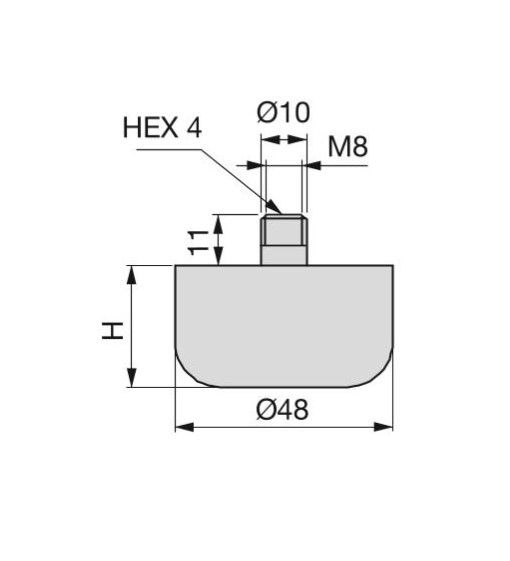 ΡΕΓΟΥΛΑΤΟΡΟΣ ΕΡΜΑΡΙΟΥ MANART ΜΑΥΡΟΣ 20Χ50ΜΜ ΠΛΑΣΤΙΚΟΣ