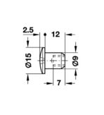ΜΑΓΝΗΤΗΣ ΧΩΝΕΥΤΟΣ HAFELE Φ8Χ15ΜΜ