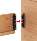 ΦΕΡΑΜΙ ΚΡΕΒΑΤΙΟΥ LEON ΠΛΑΣΤΙΚΟ 2 ΒΙΔΕΣ 12CM ΜΑΥΡΟ