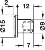 ΘΗΛΥΚΟ ΒΙΔΑΣ ΣΥΝΔΕΤΗΡΑ HAFELE Μ6Χ12ΜΜ ΝΙΚΕΛ