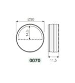 ΘΗΛΙΑ ΚΡΕΜΑΣΜΑΤΟΣ ΠΛΑΣΤΙΚΗ Φ-30ΜΜ ΛΕΥΚΗ MESAN