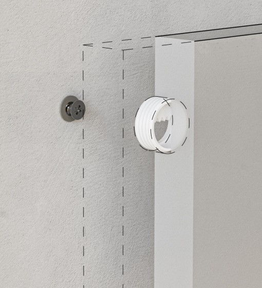 ΘΗΛΙΑ ΚΡΕΜΑΣΜΑΤΟΣ ΠΛΑΣΤΙΚΗ Φ-30ΜΜ ΛΕΥΚΗ MESAN