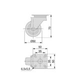 ΡΟΔΕΣ ΕΠΙΠΛΩΝ ΣΕΤ (4ΤΜΧ) EMUCA 2008917 Φ-50ΜΜ ΜΑΥΡΕΣ