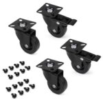 ΡΟΔΕΣ ΕΠΙΠΛΩΝ ΣΕΤ (4ΤΜΧ) EMUCA 2009017 Φ-75ΜΜ ΜΑΥΡΕΣ