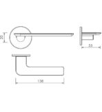 ΠΟΜΟΛΟ ΠΟΡΤΑΣ ΜΕ ΡΟΖΕΤΑ YALIS BJ84204 138Χ50ΜΜ ΜΑΥΡΟ ΜΑΤ