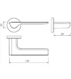 ΠΟΜΟΛΟ ΠΟΡΤΑΣ ΜΕ ΡΟΖΕΤΑ YALIS BJ84249 139Χ50ΜΜ ΜΠΡΟΝΖΕ
