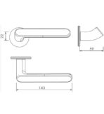 ΠΟΜΟΛΟ ΠΟΡΤΑΣ ΜΕ ΡΟΖΕΤΑ YALIS BJ84253 145Χ50ΜΜ ΑΝΘΡΑΚΙ