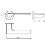 ΠΟΜΟΛΟ ΠΟΡΤΑΣ ΜΕ ΡΟΖΕΤΑ YALIS BJ84267 139X50MM ΙΝΟΧ ΜΕ ΜΑΥΡΟ ΔΕΡΜΑ