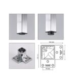 ΠΟΔΙ ΤΡΑΠΕΖΙΟΥ MANART ΤΕΤΡΑΓΩΝΟ 60Χ60Χ710ΜΜ ΜΑΥΡΟ ΜΑΤ