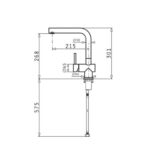 ΜΠΑΤΑΡΙΑ ΚΟΥΖΙΝΑΣ PYRAMIS MANDOLIN 090928501 PVD GUN METAL & ΜΑΥΡΟ ΦΙΝΙΡΙΣΜΑ