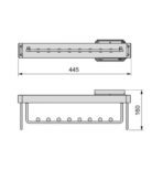 ΚΡΕΜΑΣΤΡΑ ΟΡΟΦΗΣ ΣΥΡΟΜΕΝΗ ΜΕ ΦΡΕΝΟ EMUCA 6938713 445X160MM ΜΟΚΑ