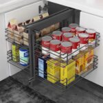 ΜΗΧΑΝΙΣΜΟΣ ΚΟΥΖΙΝΑΣ FINETTO MAGIC CORNER FULL EXTENSION ME ΦΡΕΝΟ ΓΙΑ ΠΟΡΤΑ 40-45CM ΑΝΘΡΑΚΙ