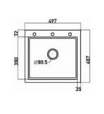ΝΕΡΟΧΥΤΗΣ ΕΝΘΕΤΟΣ SANITEC ULTRA GRANITE 816 50X50