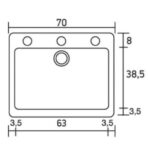 ΝΕΡΟΧΥΤΗΣ ΕΝΘΕΤΟΣ SANITEC CLASSIC 338 70X50