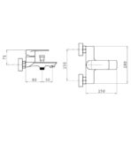 ΜΠΑΤΑΡΙΑ ΛΟΥΤΡΟΥ PYRAMIS BRILLANTE 090939701 ΜΑΥΡΗ ΜΑΤ-ΜΠΡΟΝΖΕ