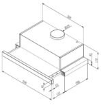 ΑΠΟΡΡΟΦΗΤΗΡΑΣ ΣΥΡΟΜΕΝΟΣ AIRMAX PROFF 8080GL-B 550m3/h ΔΙΠΛΟ ΜΟΤΕΡ 60CM ΙΝΟΧ ΜΕ ΜΑΥΡΟ ΓΥΑΛΙ