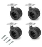 ΡΟΔΕΣ ΕΠΙΠΛΩΝ ΣΕΤ (4ΤΜΧ) EMUCA 2041214 Φ-65ΜΜ ΜΑΥΡΕΣ