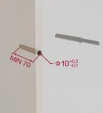 PUSH LATCH EMUCA 1900023 ΧΩΝΕΥΤΟ ΜΕ ΒΕΝΤΟΥΖΑ 70MM ΑΝΘΡΑΚΙ