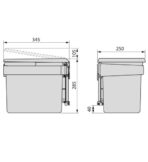 ΑΥΤΟΜΑΤΟ ΔΟΧΕΙΟ ΑΠΟΡΡΙΜΑΤΩΝ EMUCA 8199123 15L ΠΛΑΣΤΙΚΟ ΑΝΘΡΑΚΙ