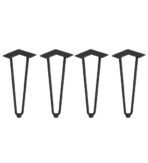 ΠΟΔΙΑ ΕΠΙΠΛΟΥ ΜΕΤΑΛΛΙΚΑ ΣΕΤ 4 ΤΕΜΑΧΙΩΝ EMUCA 2040314 110X400MM MAYΡΑ