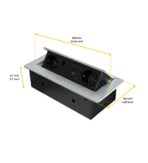 ΠΡΙΖΑ ΡΕΥΜΑΤΟΣ ΓΡΑΦΕΙΟΥ EMUCA ATOM 26 5039925 ME 2 ΣΟΥΚΟ, 1 USB, 1 HDMI, 1 USB-C & 1 RJ45 ΑΣΗΜΙ