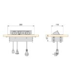 ΠΡΙΖΑ ΡΕΥΜΑΤΟΣ ΓΡΑΦΕΙΟΥ EMUCA ATOM 26 5039925 ME 2 ΣΟΥΚΟ, 1 USB, 1 HDMI, 1 USB-C & 1 RJ45 ΑΣΗΜΙ