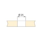 ΠΡΙΖΑ ΧΩΝΕΥΤΗ ΓΡΑΦΕΙΟΥ ΣΤΡΟΓΓΥΛΗ Φ-37ΜΜ ΜΕ 2 ΘΥΡΕΣ USB