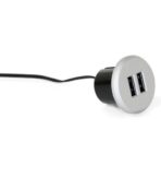 ΠΡΙΖΑ ΧΩΝΕΥΤΗ ΓΡΑΦΕΙΟΥ ΣΤΡΟΓΓΥΛΗ Φ-37ΜΜ ΜΕ 2 ΘΥΡΕΣ USB