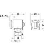 ΜΑΓΝΗΤΗΣ ΕΠΙΠΛΩΝ ΣΤΡΟΓΓΥΛΟΣ HAFELE ΜΕ ΜΕΤΑΛΛΙΚΟ ΑΝΤΙΚΡΥΣΜΑ ΚΑΙ ΡΕΓΟΥΛΑ