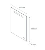 ΚΑΘΡΕΦΤΗΣ ΜΠΑΝΙΟΥ EBIR LINA ΜΕ ΦΩΤΙΣΜΟ LED ΑΦΗΣ & BLUETOOTH 800Χ600ΜΜ