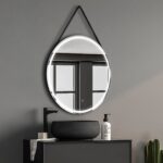 ΚΑΘΡΕΦΤΗΣ ΜΠΑΝΙΟΥ EBIR MIA STRAP ΜΕ ΣΧΟΙΝΙ & ΦΩΤΙΣΜΟ LED Φ-600ΜΜ