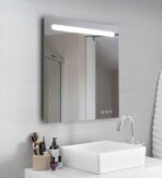 ΚΑΘΡΕΦΤΗΣ ΜΠΑΝΙΟΥ EBIR LINA ΜΕ ΦΩΤΙΣΜΟ LED ΑΦΗΣ & BLUETOOTH 800Χ600ΜΜ