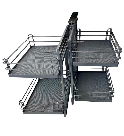 ΜΗΧΑΝΙΣΜΟΣ ΚΟΥΖΙΝΑΣ FINETTO MAGIC CORNER ME ΜΕΤΑΛΛΙΚΟ ΠΑΤΟ & ΑΝΤΙΟΛΙΣΘΗΤΙΚΟ ΧΑΛΑΚΙ ΜΕ ΦΡΕΝΟ ΓΙΑ ΠΟΡΤΑ 45CM