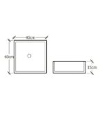 ΝΙΠΤΗΡΑΣ ROCK GREEN 410 SANITEC 400X400X150ΜΜ